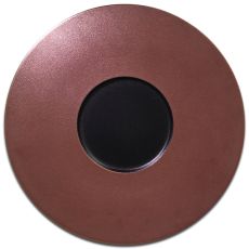Тарелка круглая плоская с бронзовым бортом D 29 см, Metalfusion, Rak Porcelain