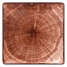 Тарелка квадратная, цвет темно-коричневый 30.2 см, WoodArt , Rak Porcelain