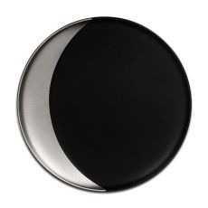 Тарелка круглая глубокая с серебряным бортом D 24 см, Metalfusion, Rak Porcelain