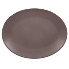 Тарелка овальная плоская коричневая 36x27 см, NeoFusion Mellow, Rak Porcelain