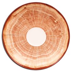 Блюдце круглое красно-коричневое D 17 см, WoodArt, Rak Porcelain