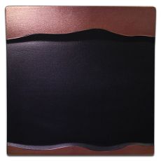 Тарелка квадратная плоская с бронзовым бортом 25x25 см, Metalfusion, Rak Porcelain