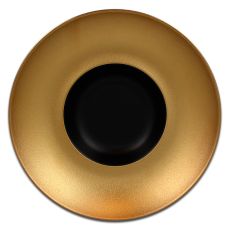 Тарелка круглая глубокая "Gourmet" с золотым бортом D 26 см, Metalfusion, Rak Porcelain