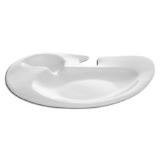Тарелка для фуршетов овальная с местом для бокала 22x15,5 см, Nabur, Rak Porcelain