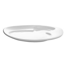 Тарелка ассиметричная овальная с 2 зонами 32x26,5 см, Nabur, Rak Porcelain