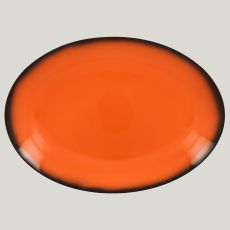 Блюдо овальное LEA Orange 32 см, оранжевый цвет, RAK Porcelain