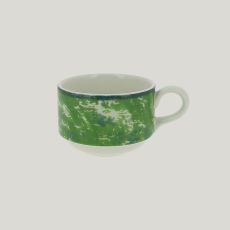 Чашка Peppery круглая штабелируемая 230 мл, зеленый цвет, RAK Porcelain