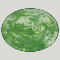 Тарелка Peppery овальная плоская 21*15 см, зеленый цвет, RAK Porcelain