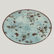 Тарелка Peppery овальная плоская 32*23 см, голубой цвет, RAK Porcelain
