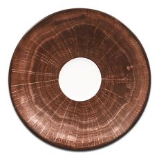 Блюдце круглое темно-коричневое D 15 см, WoodArt, Rak Porcelain