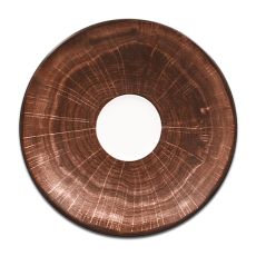 Блюдце круглое темно-коричневое D 13 см, WoodArt, Rak Porcelain
