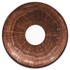 Блюдце круглое темно-коричневое D 17 см, WoodArt, Rak Porcelain
