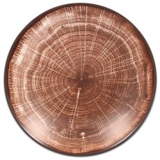 Тарелка круглая глубокая темно-коричневая D 26 см, WoodArt, Rak Porcelain