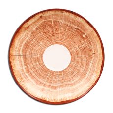 Блюдце круглое красно-коричневое D 13 см, WoodArt, Rak Porcelain