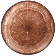 Тарелка "Coupe" круглая плоская темно-коричневая D 29 см, WoodArt, Rak Porcelain