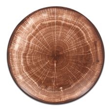 Тарелка "Coupe" круглая плоская темно-коричневая D 24 см, WoodArt, Rak Porcelain