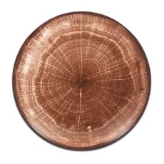 Тарелка "Coupe" круглая плоская темно-коричневая D 21 см, WoodArt, Rak Porcelain