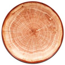 Тарелка круглая глубокая красно-коричневая D 26 см, WoodArt, Rak Porcelain