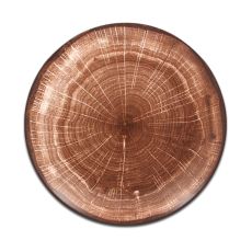 Тарелка "Coupe" круглая плоская темно-коричневая D 15 см, WoodArt, Rak Porcelain