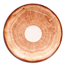 Блюдце круглое красно-коричневое D 15 см, WoodArt, Rak Porcelain
