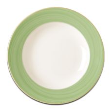 Тарелка круглая с зеленым бортом D 15 см, Bahamas 2, Rak Porcelain