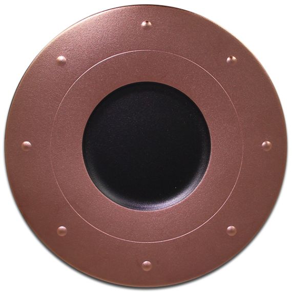 Тарелка круглая плоская с бронзовым бортом D 31 см, Metalfusion, Rak Porcelain