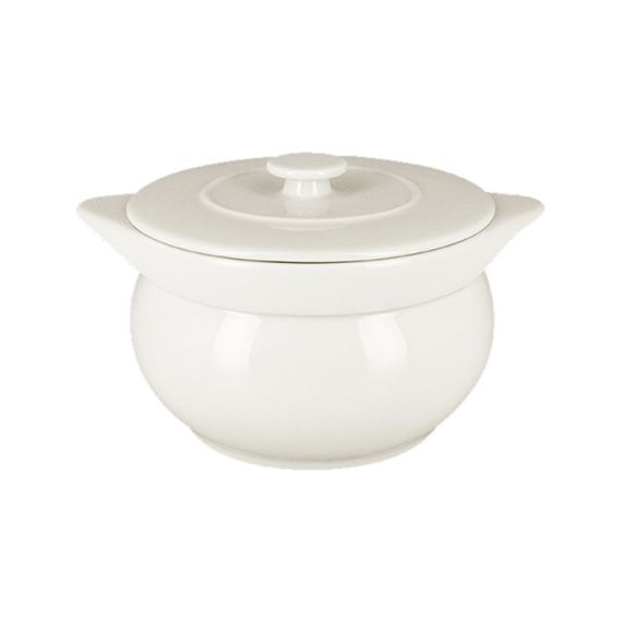 Круглая супница с крышкой  450 мл, Chefs Fusion Sand, Rak Porcelain