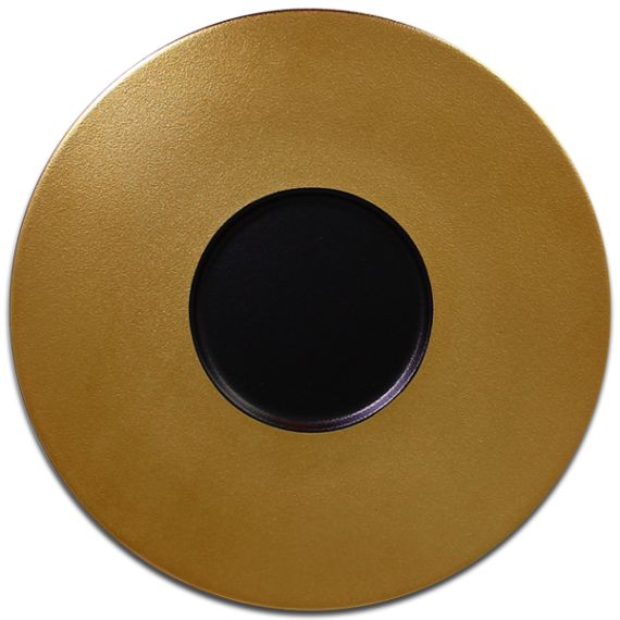 Тарелка круглая плоская с золотым бортом D 29 см, Metalfusion, Rak Porcelain