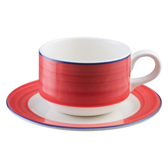 Чашка круглая красная 230 мл, Bahamas 2, Rak Porcelain