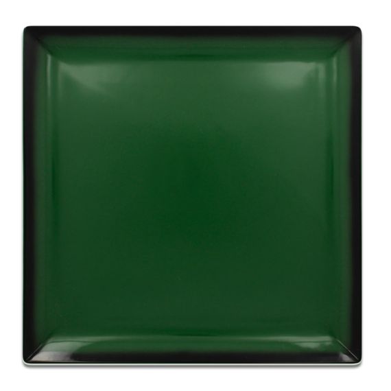 Тарелка квадратная плоская зеленая 30x30 см, Lea, Rak Porcelain