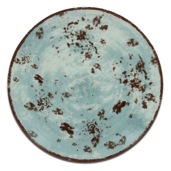 Тарелка круглая голубая D 24 см, Peppery, Rak Porcelain