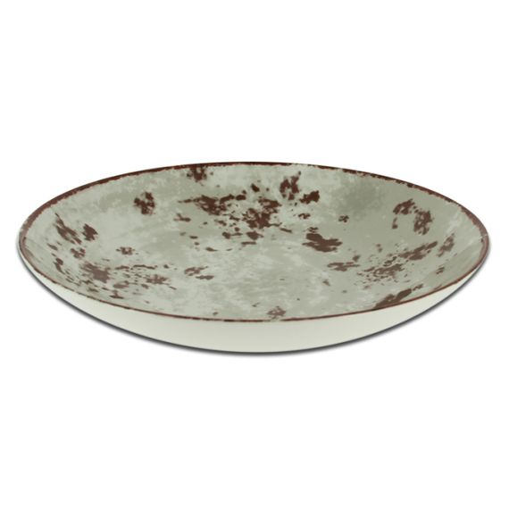 Тарелка Coupe круглая глубокая серая D 26 см, Peppery, Rak Porcelain