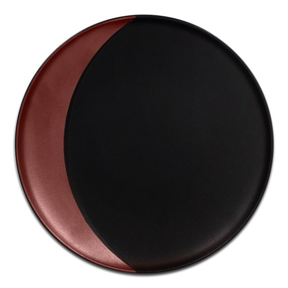 Тарелка круглая глубокая с бронзовым бортом D 27 см, Metalfusion, Rak Porcelain