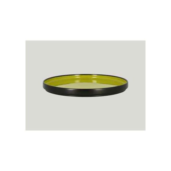Тарелка /крышка для FRNODP20GR D 20 см, c вертикальным бортом, цвет чёрный/зеленый, фарфор, Rak Porcelain