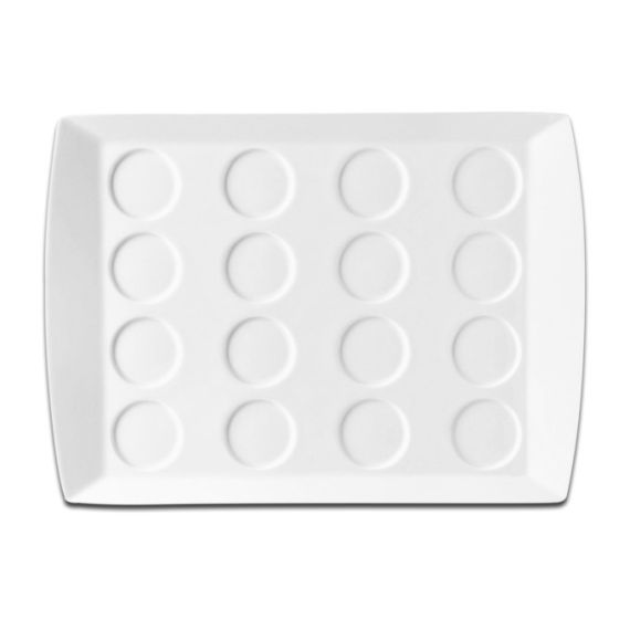 Тарелка квадратная c 16 выемками 39x28 см, Minimax, Rak Porcelain