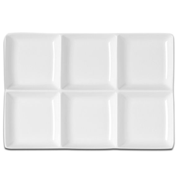 Тарелка прямоугольная 6-секционная 28x20 см, Minimax, Rak Porcelain