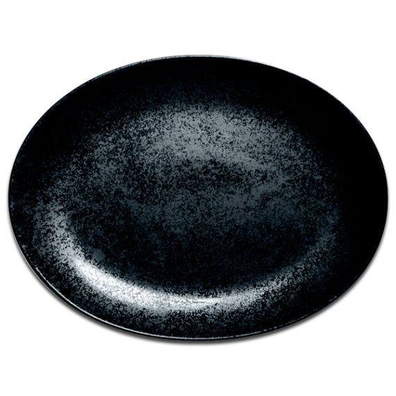 Тарелка овальная плоская 36x27 см, Karbon, Rak Porcelain