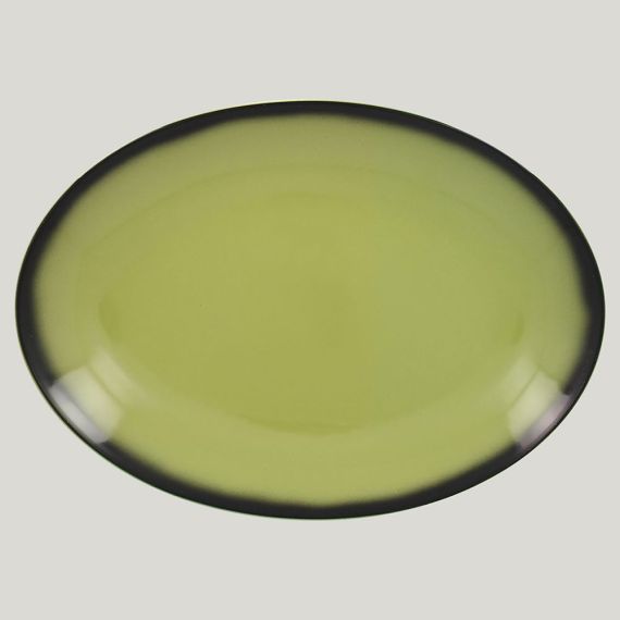 Блюдо овальное LEA Light green 32 см, зеленый цвет, RAK Porcelain
