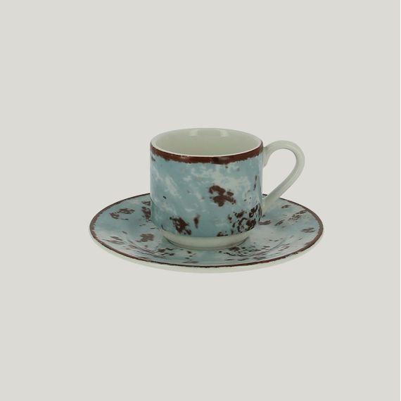 Блюдце Peppery для чашки 13 см, h 1,7 см, голубой цвет, RAK Porcelain