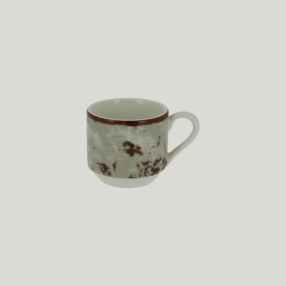 Чашка для эспрессо Peppery 90 мл штабелируемая, серый цвет, RAK Porcelain