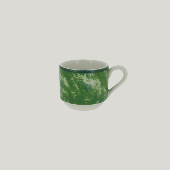 Чашка для эспрессо Peppery 90 мл штабелируемая, зеленый цвет, RAK Porcelain