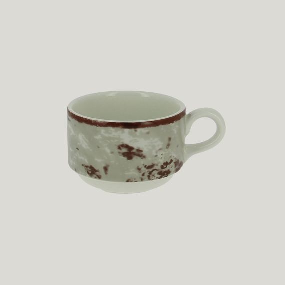Чашка Peppery круглая штабелируемая 230 мл, серый цвет, RAK Porcelain