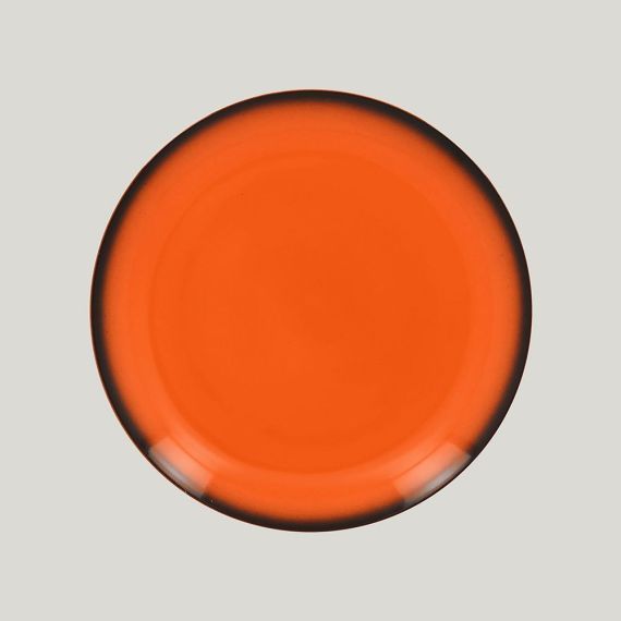 Тарелка круглая LEA Orange 24 см, оранжевый цвет, RAK Porcelain