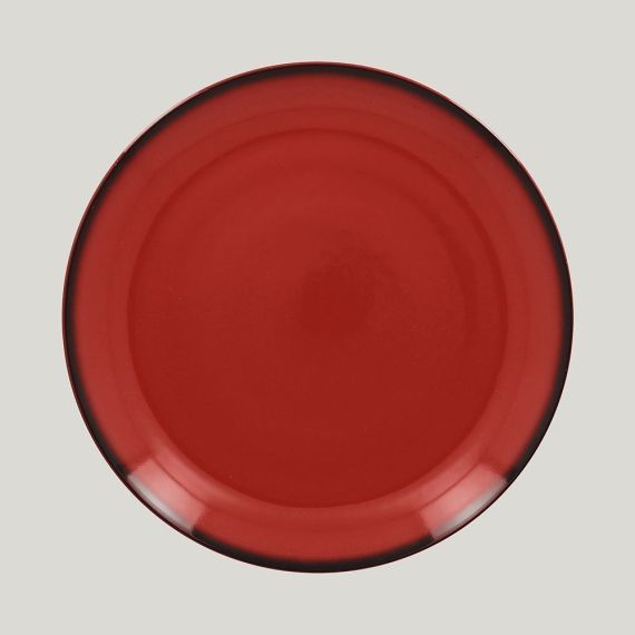Тарелка круглая LEA Red 27 см, красный цвет, RAK Porcelain