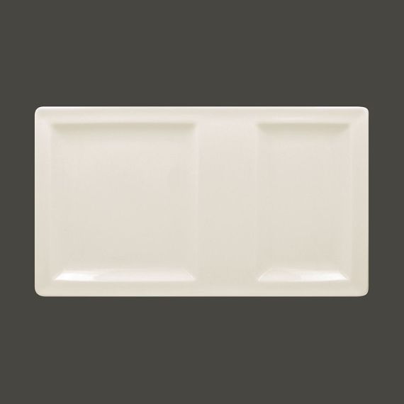 Тарелка прямоугольная 2-секционная Classic Gourmet 37*21 см, RAK Porcelain