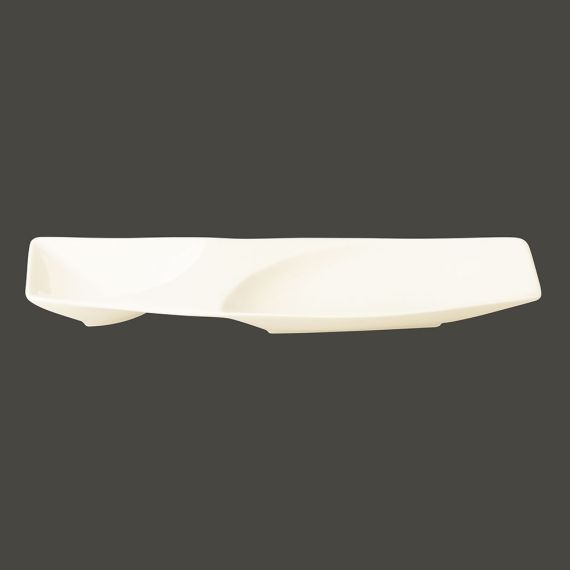 Тарелка Mazza прямоугольная, 2 секции, 53*17 см, RAK Porcelain