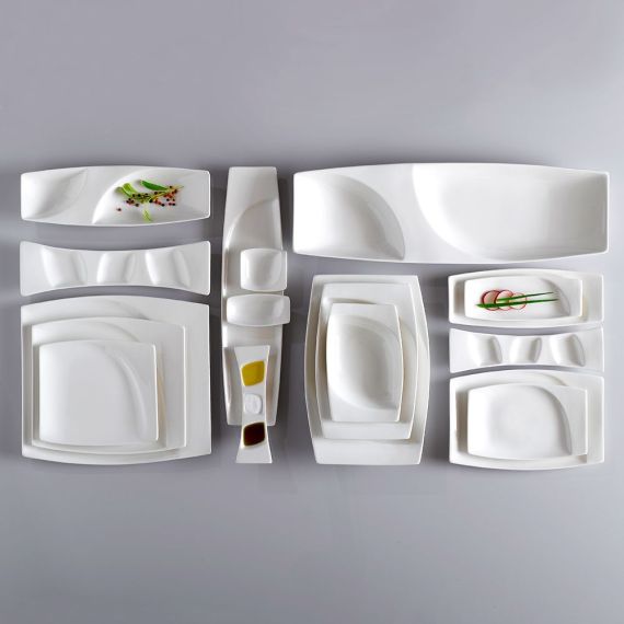 Тарелка Mazza прямоугольная, 3 секции, 26*7,5 см, RAK Porcelain