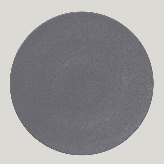 Тарелка NeoFusion Stone круглая плоская 29 см, серый цвет, RAK Porcelain