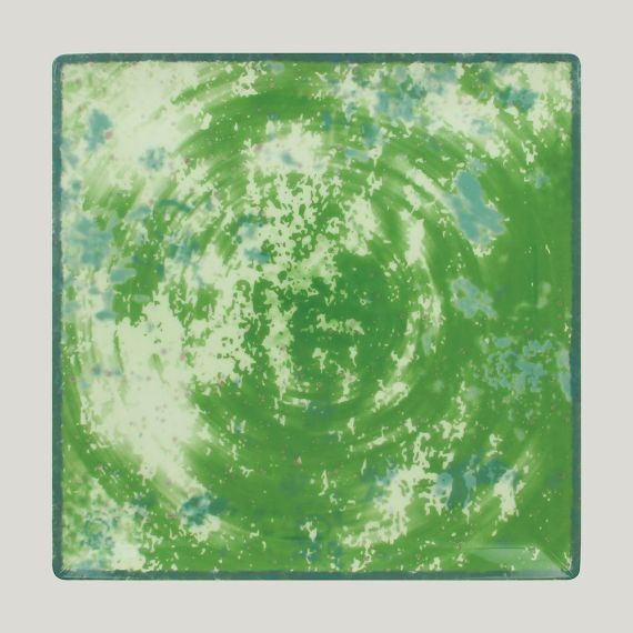 Тарелка Peppery квадратная 30*30 см, h 2 см, зеленый цвет, RAK Porcelain