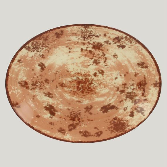 Тарелка Peppery овальная плоская 32*23 см, красный цвет, RAK Porcelain